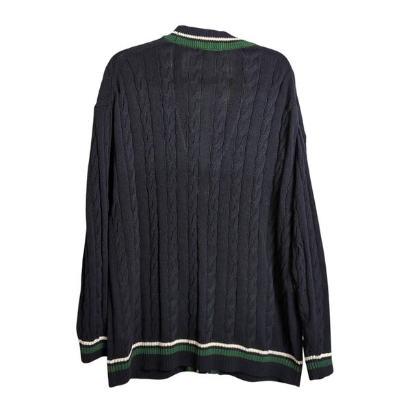 JW Anderson x Uniqlo Cricket Cardigan Sweater Cotton Linen XL Cable Knit - Picture 5 of 9
